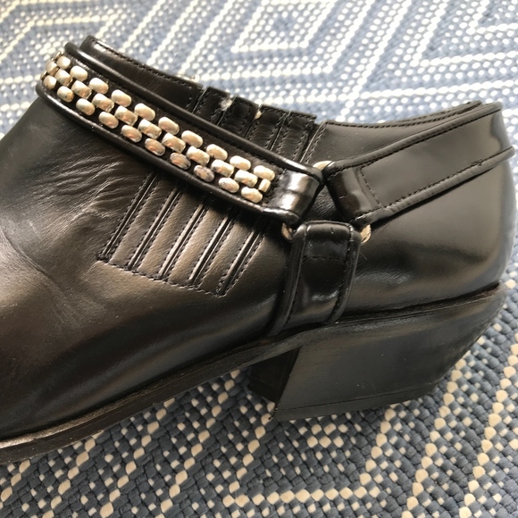 Vintage (80's) Black Biker Ankle Boot 8.5 - Picture 4 of 8